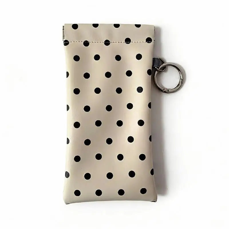 Polka Dot Eyeglasses Case – Travel Sunglasses Zipper Pouch