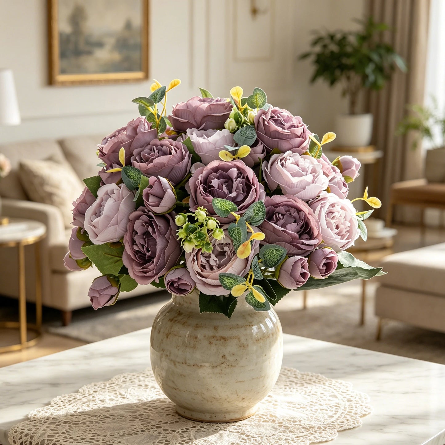 Silk Rose Artificial Flowers UV Protection | Wedding & Home Decor