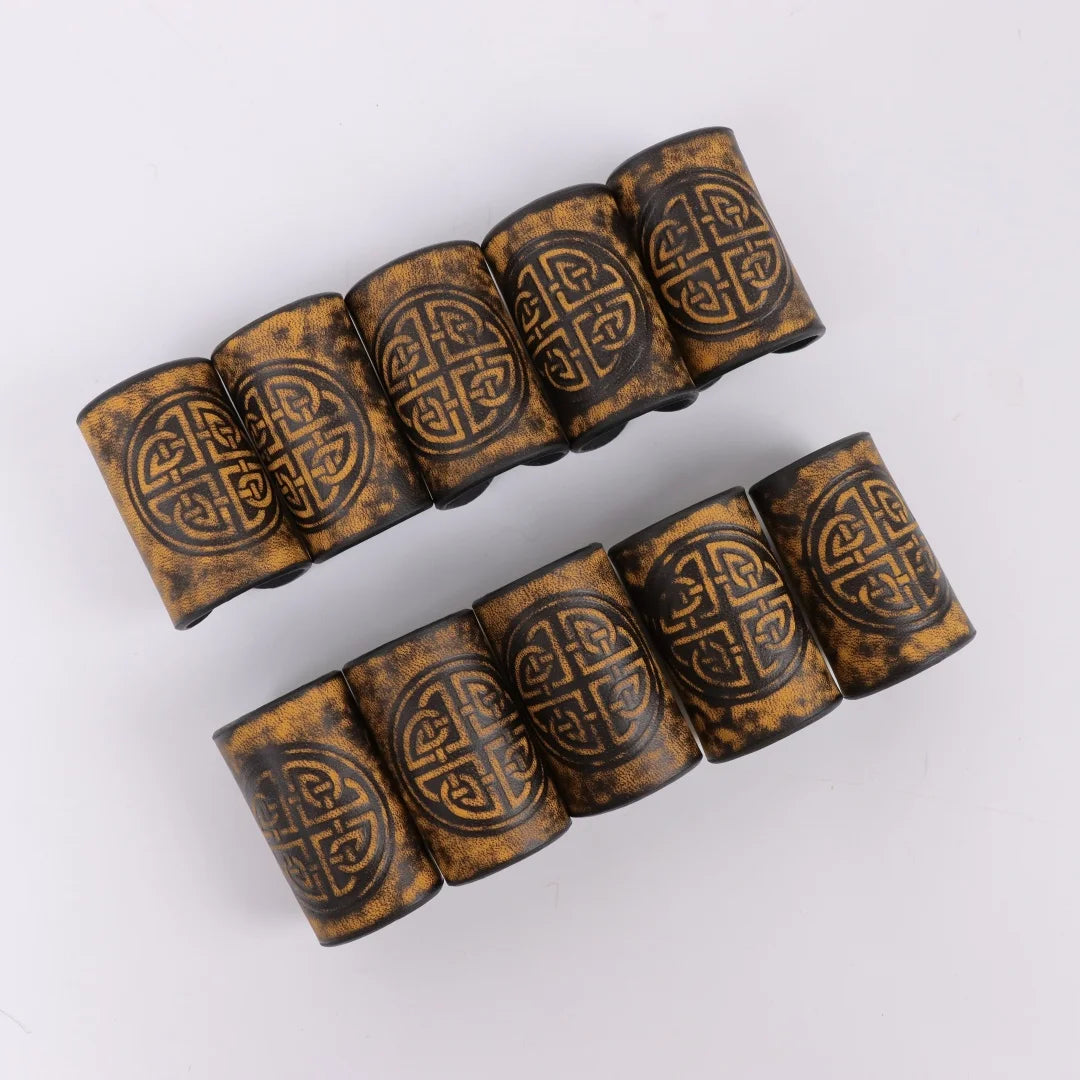 Unisex Retro Viking Celtic Knot Hair Ties Gothic Nordic LARP Cosplay