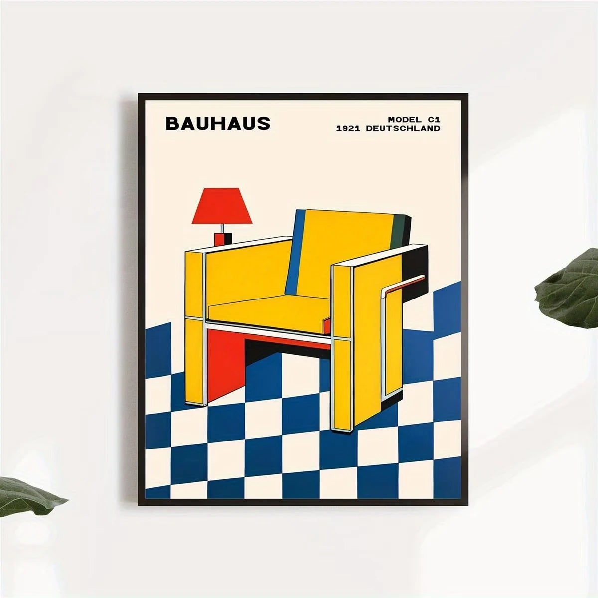 Modern Bauhaus Chair Canvas Wall Art Print | Home Decor