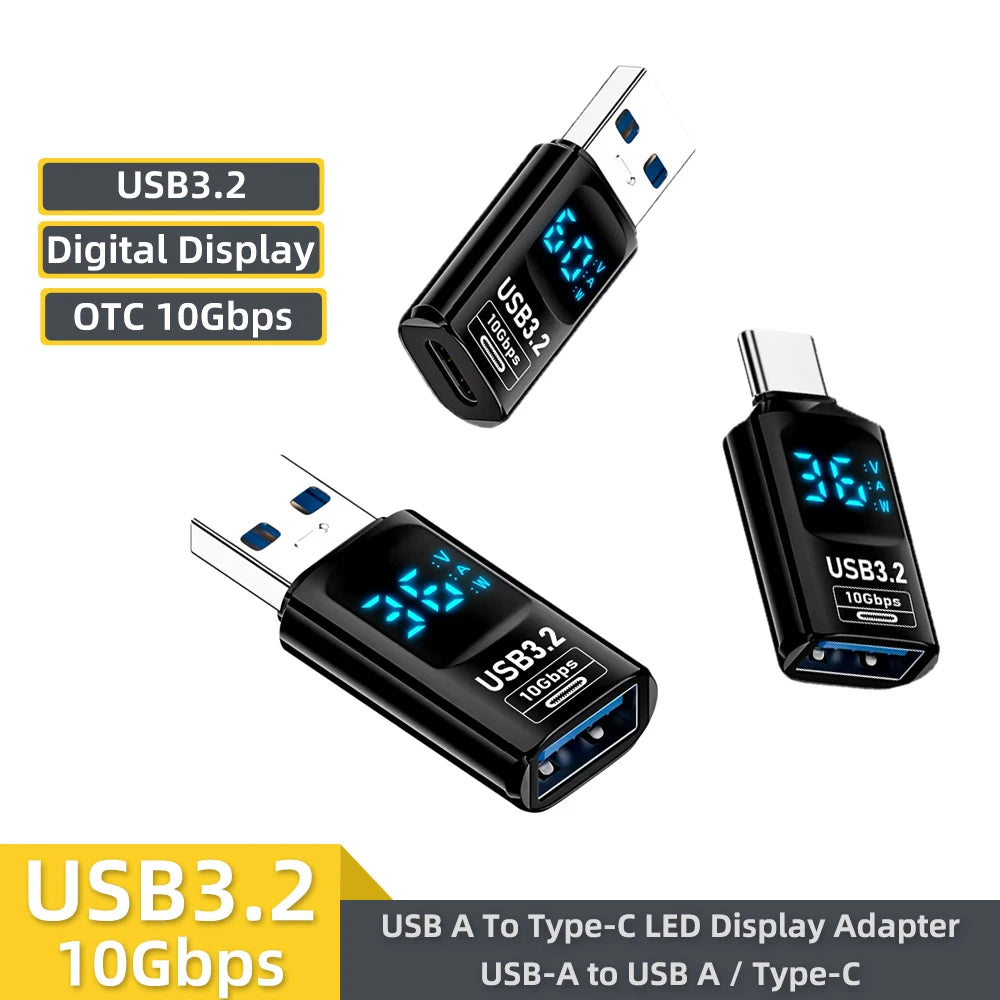 USB 3.2 USB-A to USB-C Adapter 10Gbps | Digital Display 60W