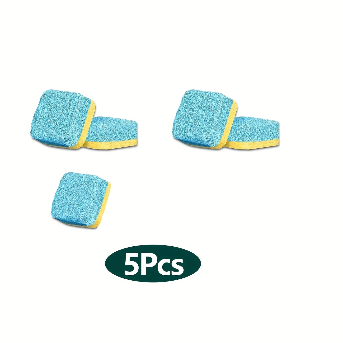 Washing Machine Cleaner Tablets 5/25/35 Count, Lemon Scent, Deep Cleaning, Dirt Remover, Clean Laundry Washer Drum and Tub Peaceful Pleasures Health and Wellness Yellow Blue 5Pcs