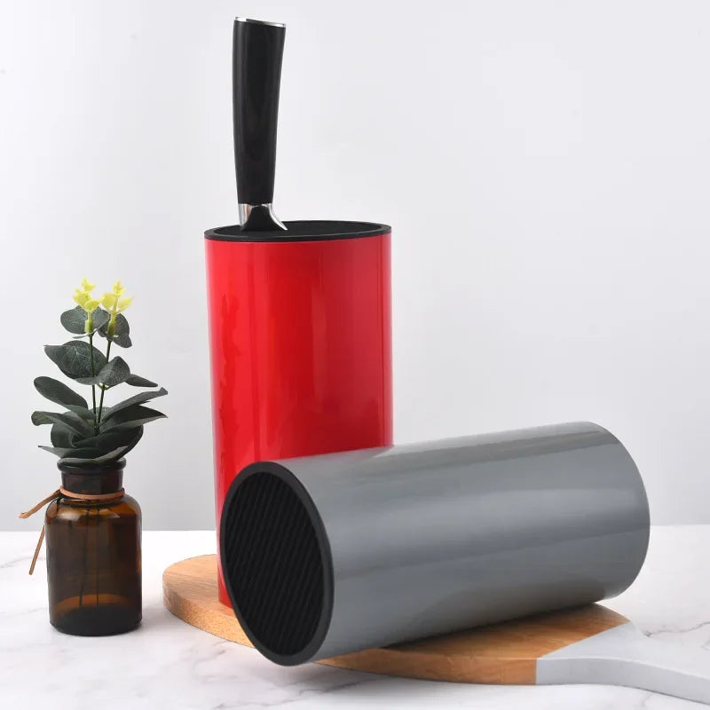 Fashion Creative Plastic Knife Holder Kitchen Standing Storage Multifunctional Universal Drainage Moisture-proof Knife Holde Peaceful Pleasures Health and Wellness
