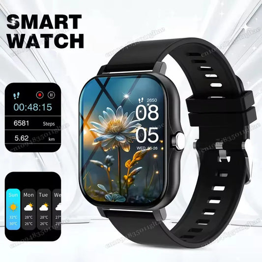 Smart Watch For Android IOS Watches 2.01inch HD Display Bluetooth Call Message Alert Music Sports Mode Smartwatch Men Women Gift Peaceful Pleasures Health and Wellness