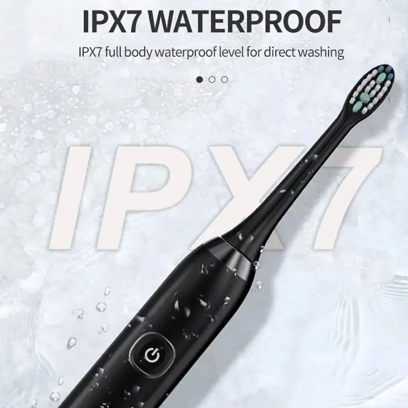 Sonic Electric Toothbrush IPX7 Rechargeable | 5 Modes, 8 Heads Electric Toothbrush Peaceful Pleasures Health and Wellness