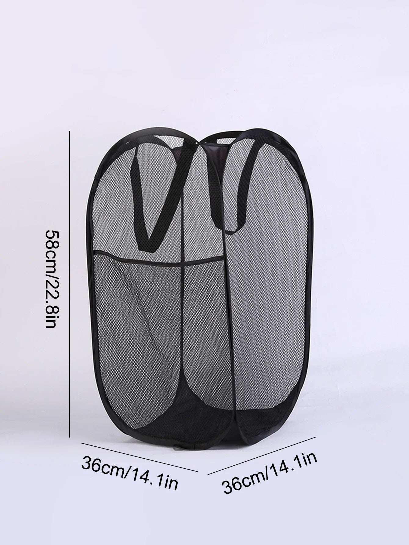 Large Foldable Mesh Laundry Basket | Portable Clothes Hamper