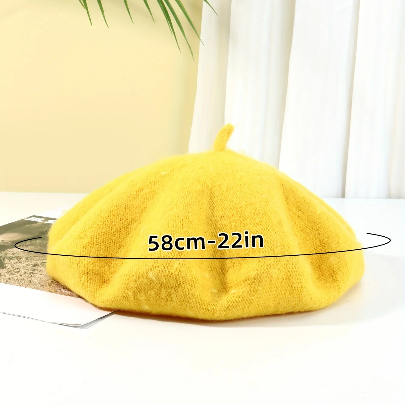 1pc Retro Knitted Beret Autumn And Winter Women's Fashion Painter Hat - Soft & Lightweight For Daily Use, Travel, Photography Peaceful Pleasures Health and Wellness