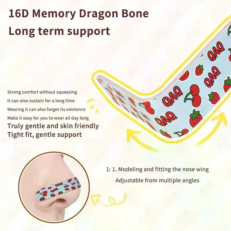 Cartoon Pattern Random Color Self-shaping Nose Splint Nose Adhesive Tape Nose Shape Corrector Provide External Support Fixation Peaceful Pleasures Health and Wellness
