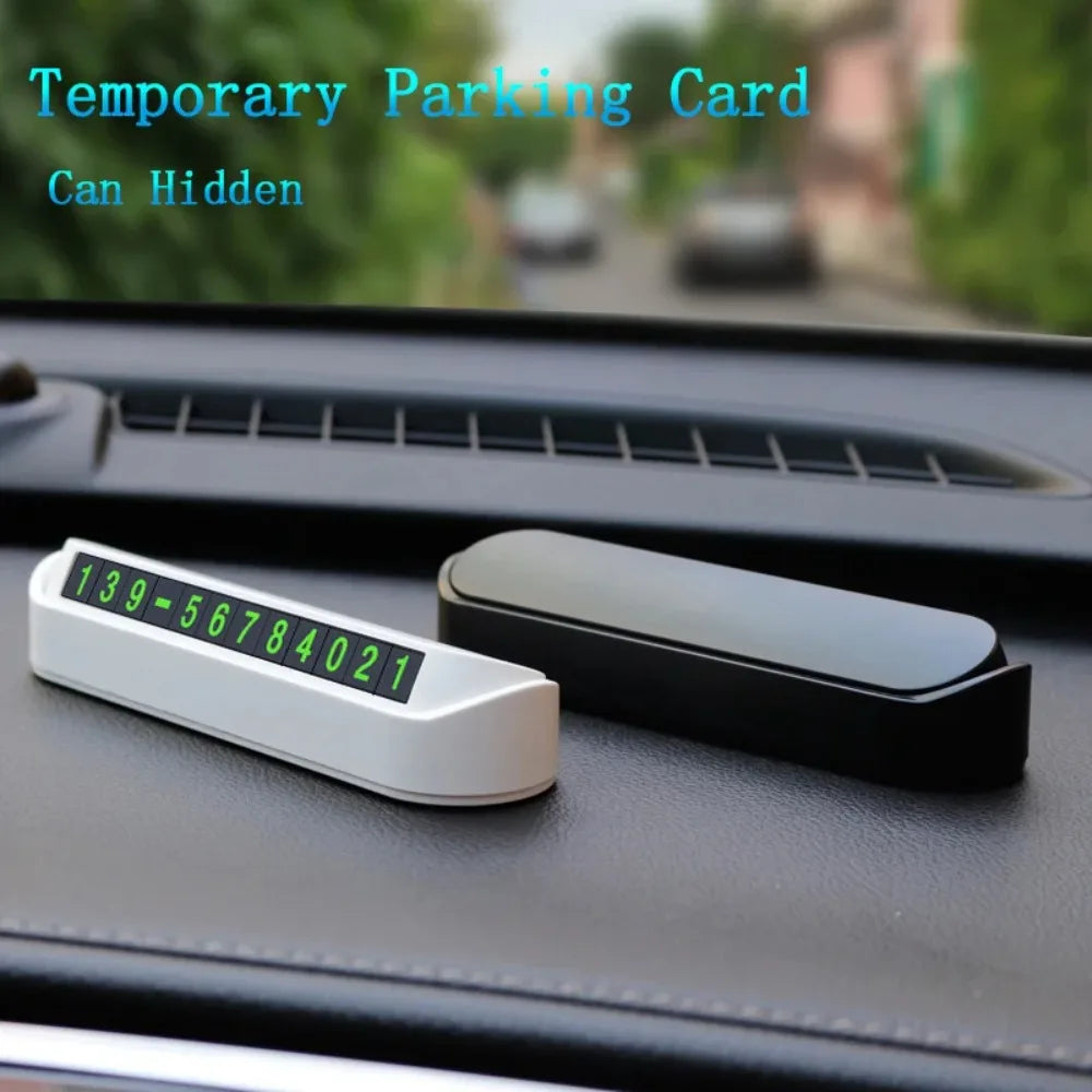 Car Phone Number Card Temporary Parking Card Plate Telephone Number Car Park Stop Automobile Accessories Car-styling 13x2.5cm Peaceful Pleasures Health and Wellness