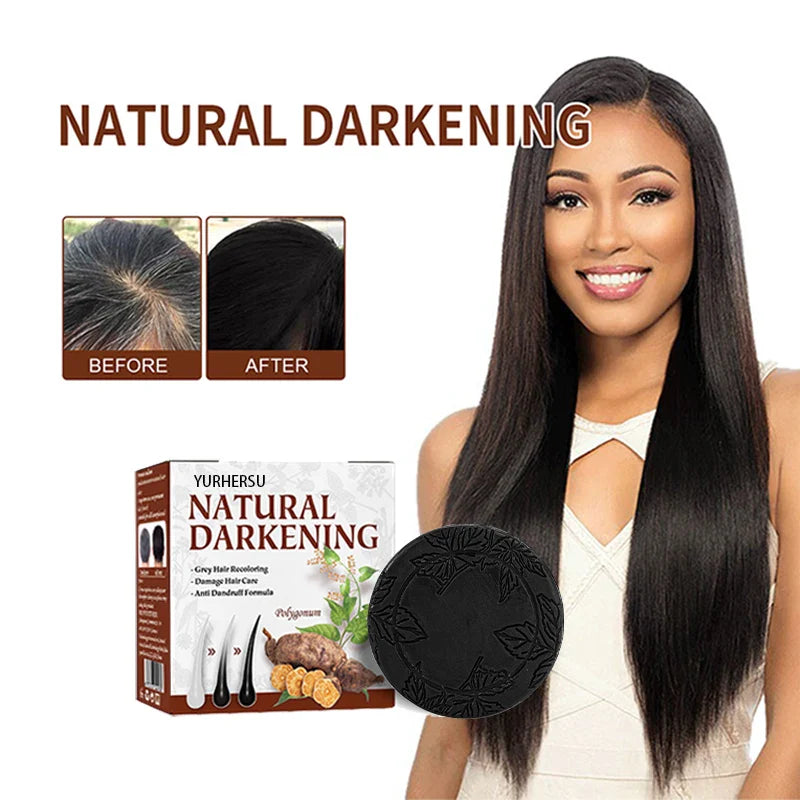 Hair Darkening Shampoo Bar – Moisturizing & Shine-Boosting 100g