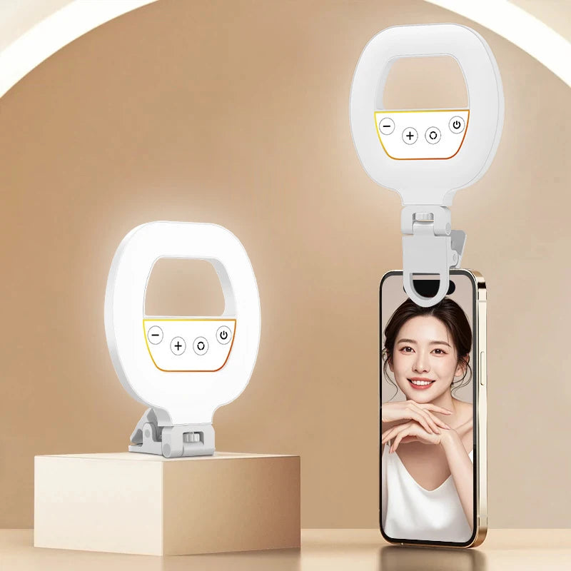 Rechargeable Led Light Mobile Selfie Ring Lights Video Shooting Light For Cell Phone Light Clip Led Light Photography Fill Light Peaceful Pleasures Health and Wellness