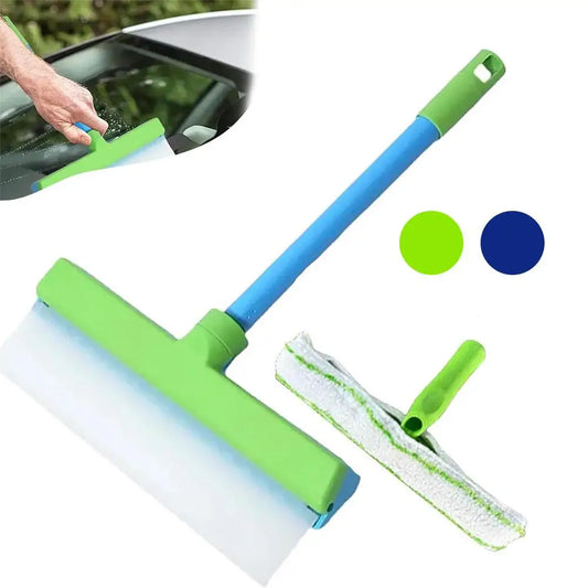 12-Inch Recyclable Silicone Window Squeegee Kit Single Ultrafine Fiber Cloth Cover Car Cleaning Tool Glass Cleaning Gadget Peaceful Pleasures Health and Wellness