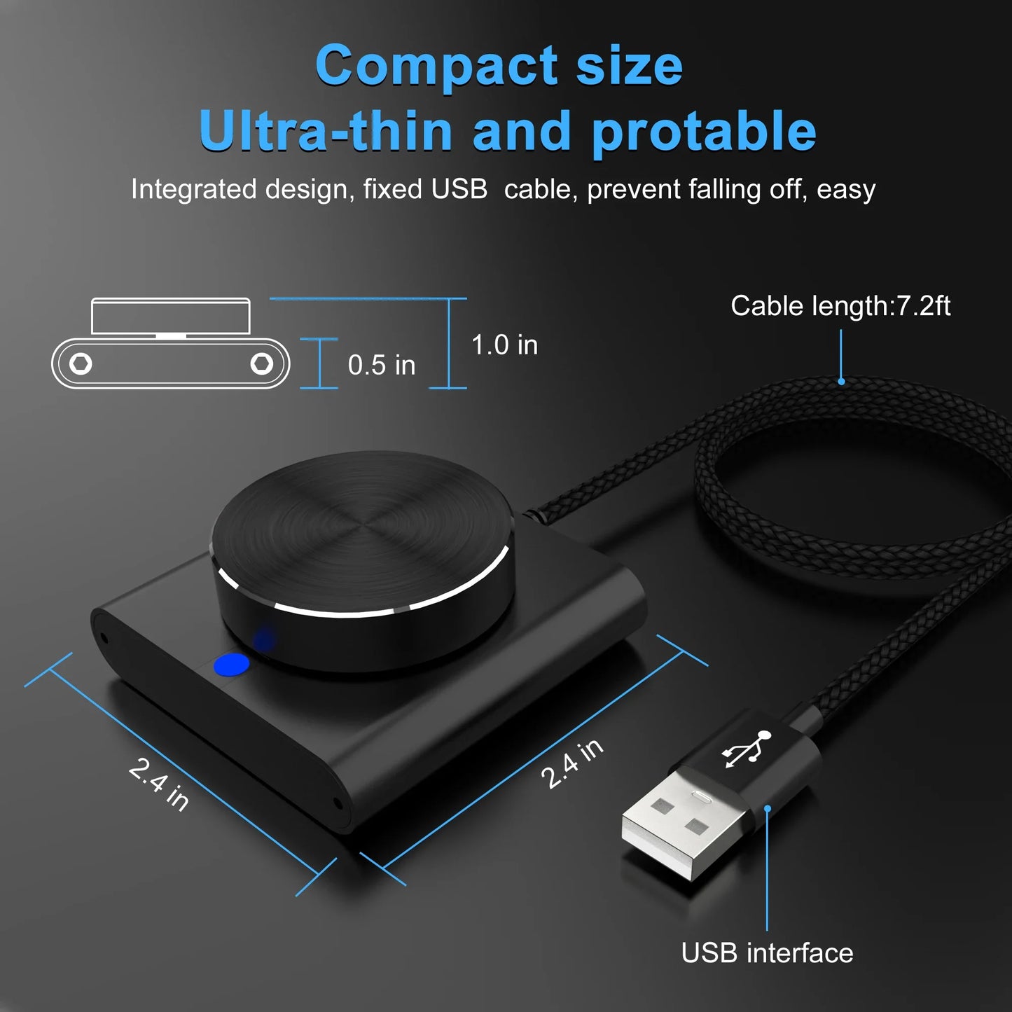 USB Volume Control Knob 2 Modes Multimedia Controller PC Computer Speaker Audio Volume Controller for Windows/Android/Mac IOS Peaceful Pleasures Health and Wellness