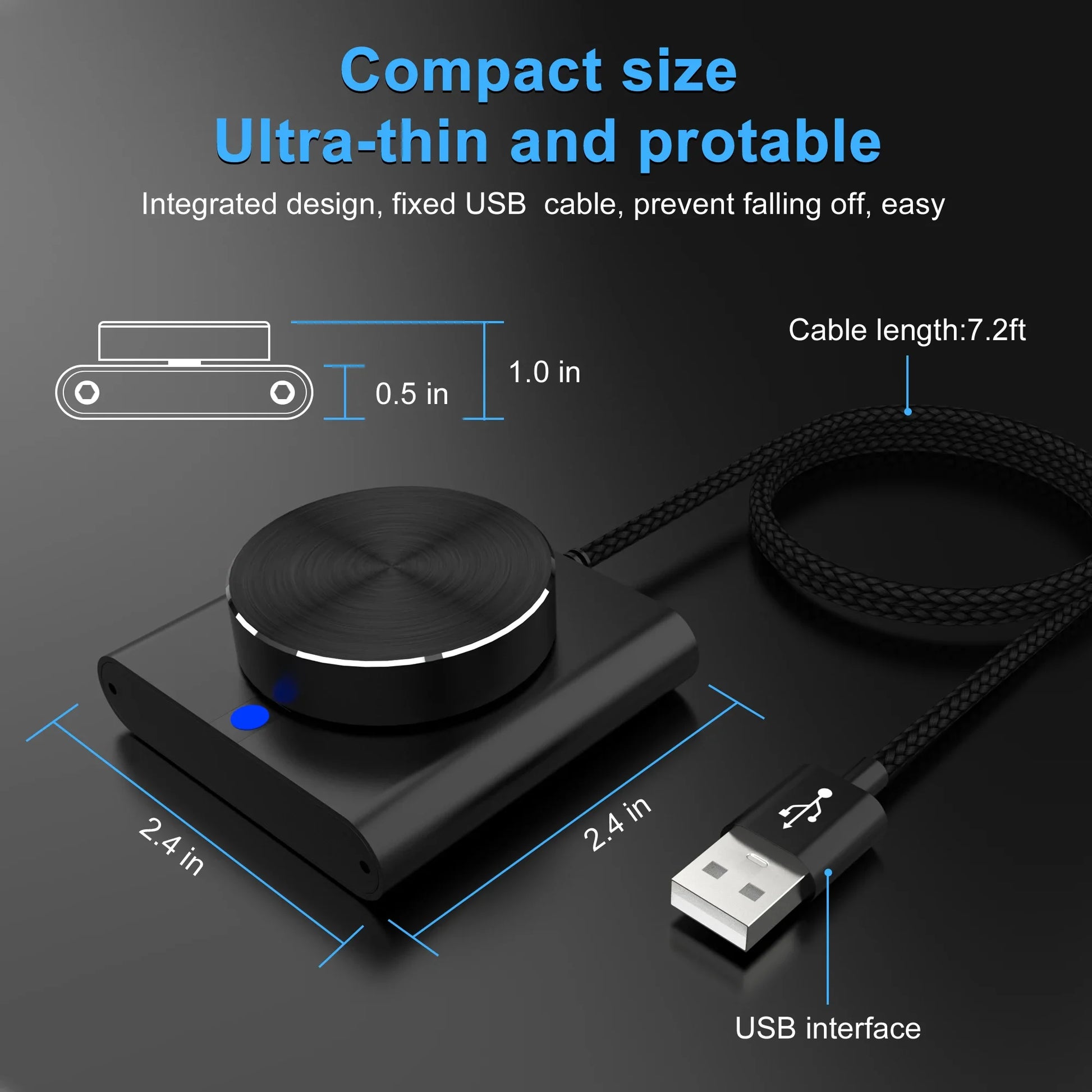 USB Volume Control Knob 2 Modes Multimedia Controller PC Computer Speaker Audio Volume Controller for Windows/Android/Mac IOS Peaceful Pleasures Health and Wellness