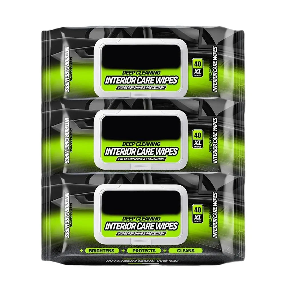 Car Interior Cleaning Wipes – Leather, Dashboard & Seat (3-Pack)