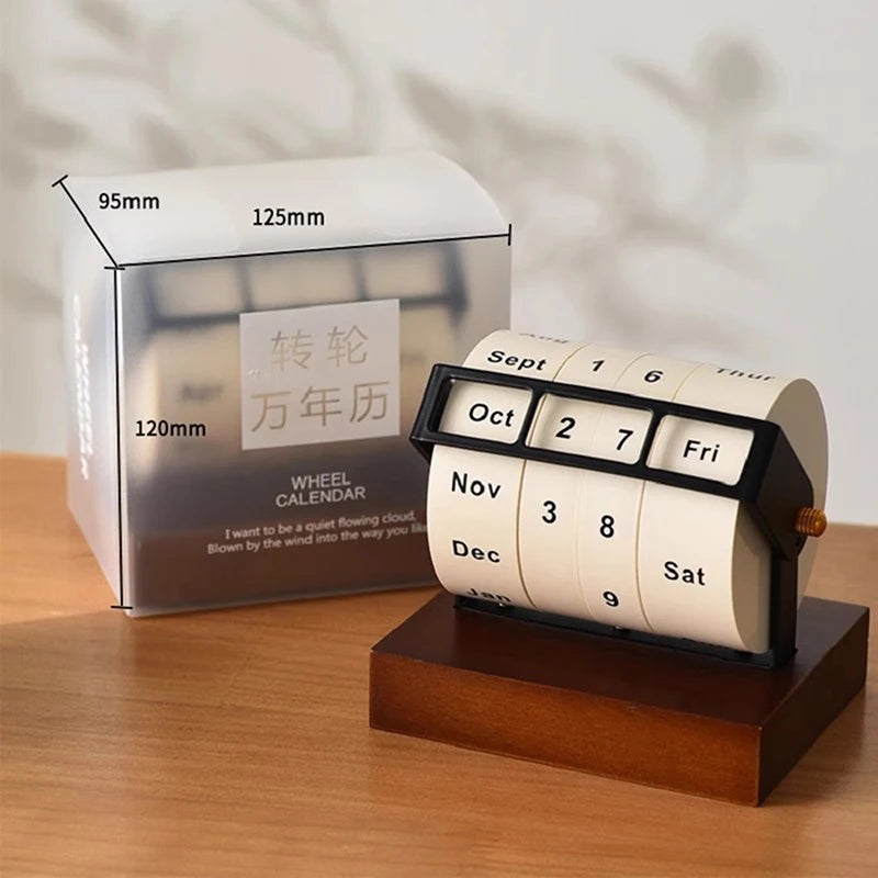 Rotary Calendar Large Rotating Table Calendar Desktop Ornament Table Calendar Postgraduate Entrance Exam Inspirational Calendar Peaceful Pleasures Health and Wellness