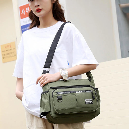 Men's Large Capacity Sling Shoulder Bag | Multi-Pocket Oxford Sling Shoulder Bag Peaceful Pleasures Health and Wellness
