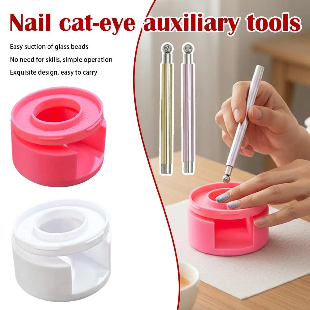 Cat Eye Magnet Nail Art Tool – Double-Ended Magnetic Bead Stick for Gel Nails Peaceful Pleasures Health and Wellness