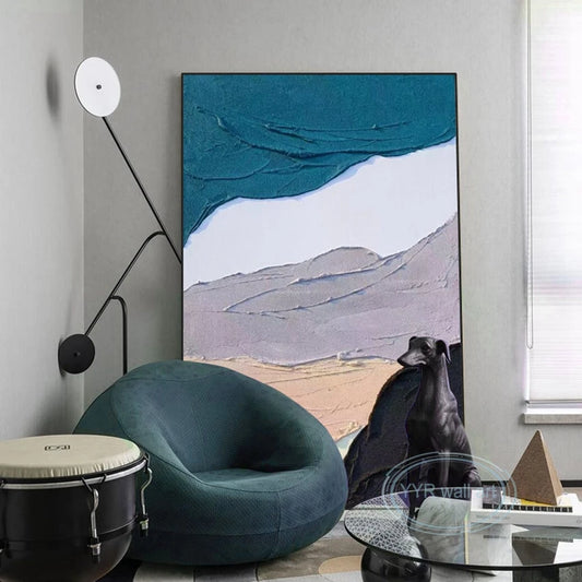 Abstract Hand-Painted Oil Painting Canvas Wall Art | Modern Decor Abstract Canvas Painting Peaceful Pleasures Health and Wellness
