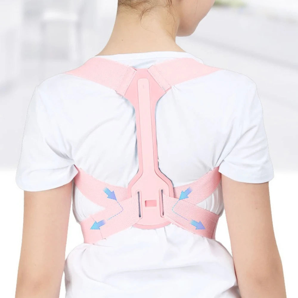 Children Adjustable Posture Corrector Back Support Boys Girls Shoulder Belt Rectify Straighten Correction Pain Relief Beauty Kid Peaceful Pleasures Health and Wellness