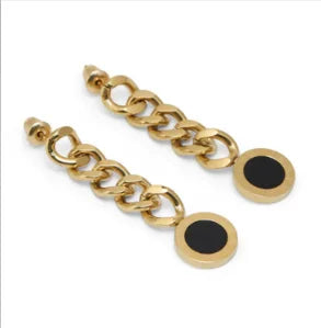 Women's Gold Hoop Earrings – 18K Stainless Steel, Waterproof