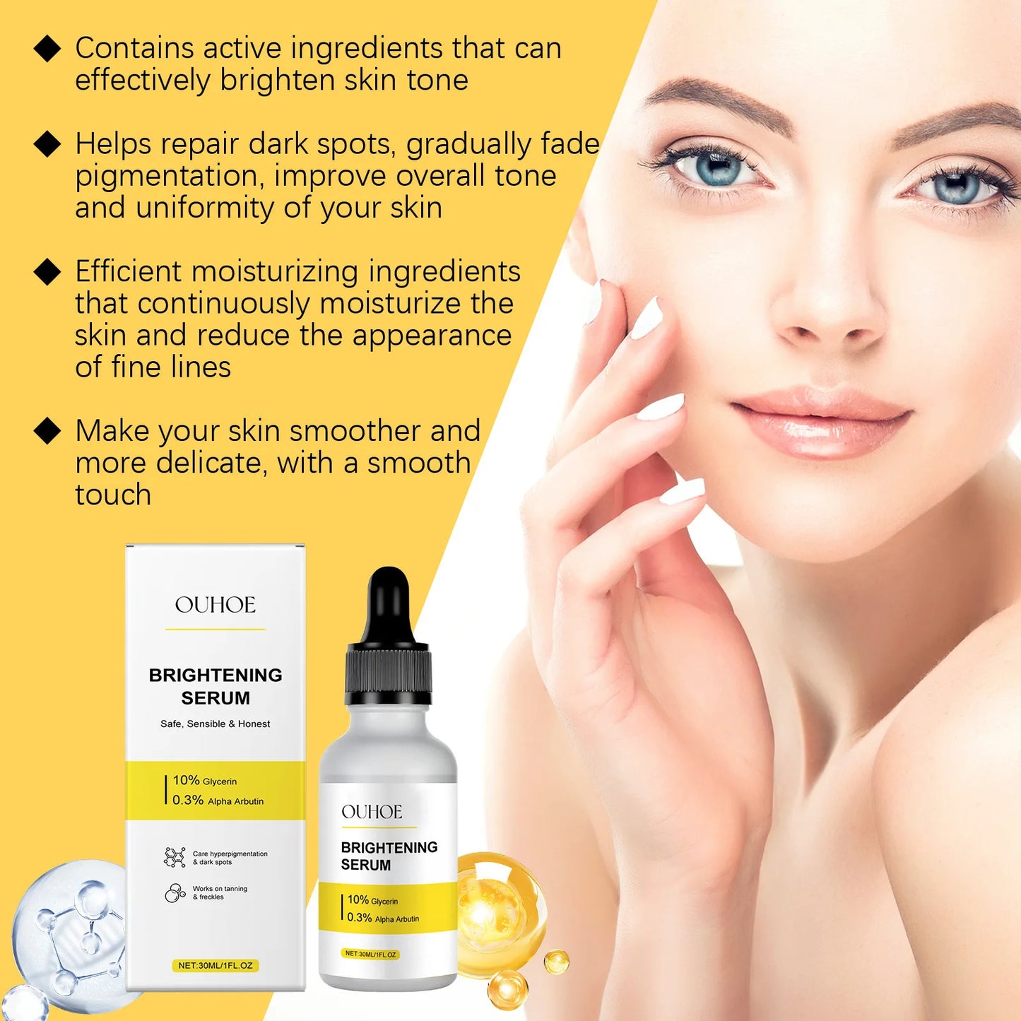 Brightening Face Serum | Hydrate, Even Tone & Fade Dark Spots