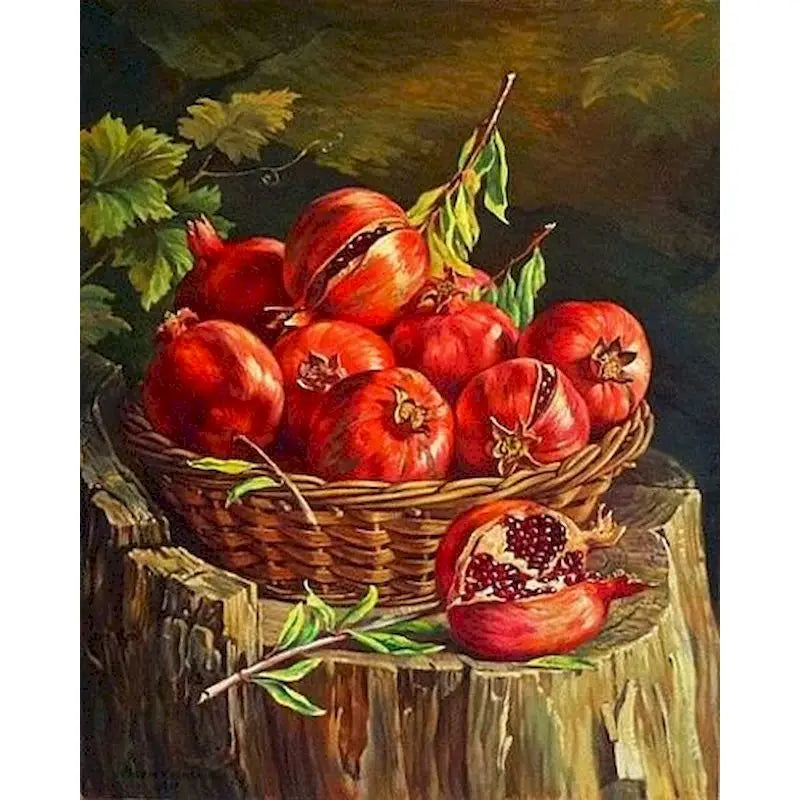 Pomegranate Paint by Numbers Kit – DIY Canvas Art 60x75cm