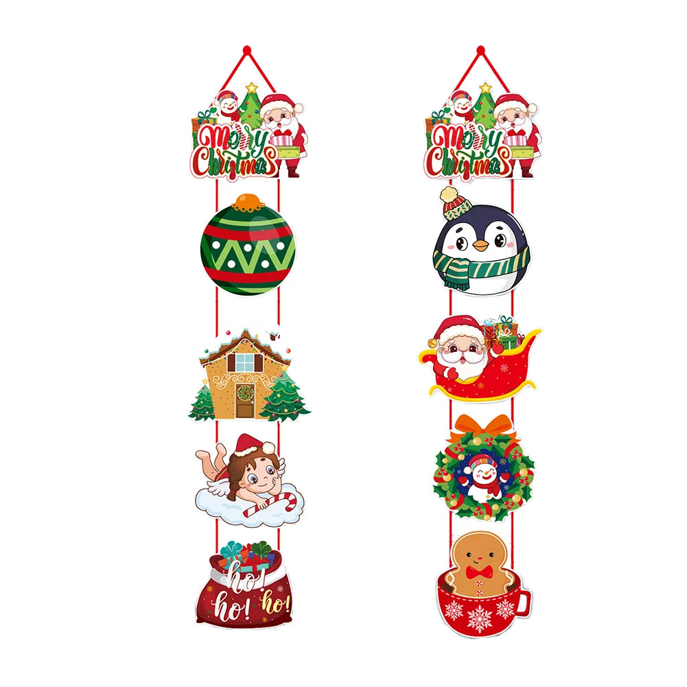 Christmas Porch Decor Door Hanging Home Outdoor Hanger Year Party