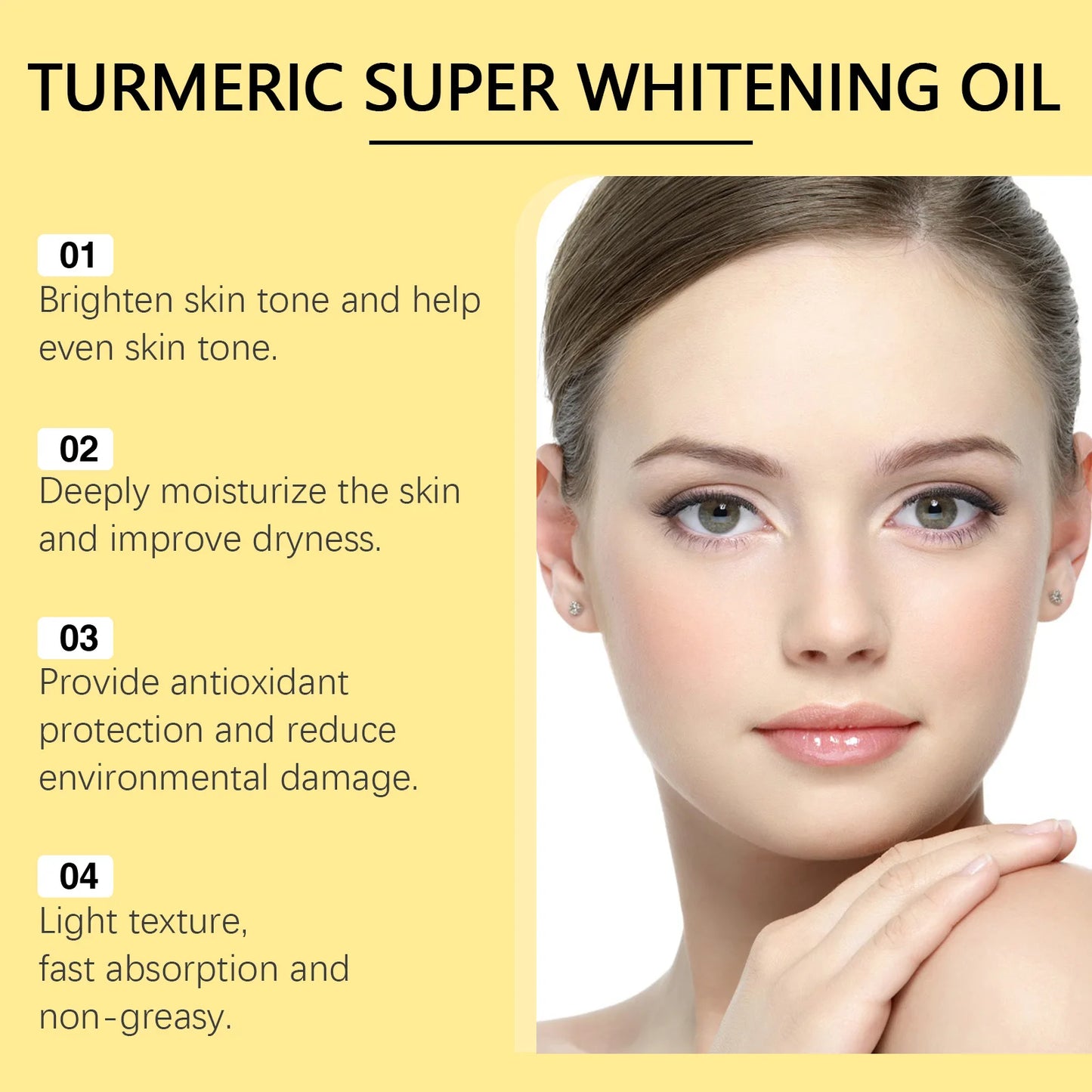Turmeric Body Oil – Brightening & Moisturizing Skin Care 100ml