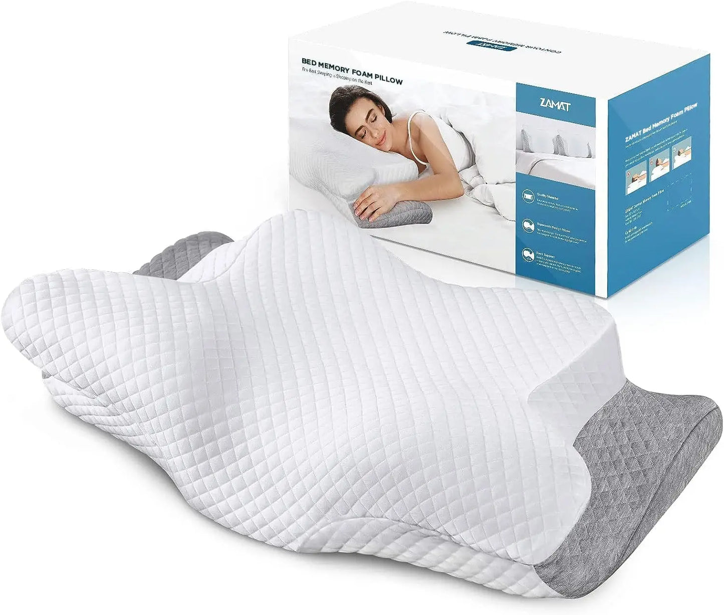 Adjustable Memory Foam Cervical Pillow – Butterfly Shape, CertiPUR-US Peaceful Pleasures Health and Wellness United States