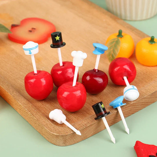 8-Piece Cartoon Fruit Forks – Kids Bento Lunch Box Picks Kids Food Picks Oasis Select