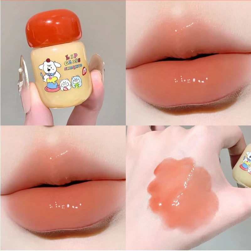 Mirror Jelly Lip Gloss – Hydrating Glass-Shine Lip Glaze | 6 Colors