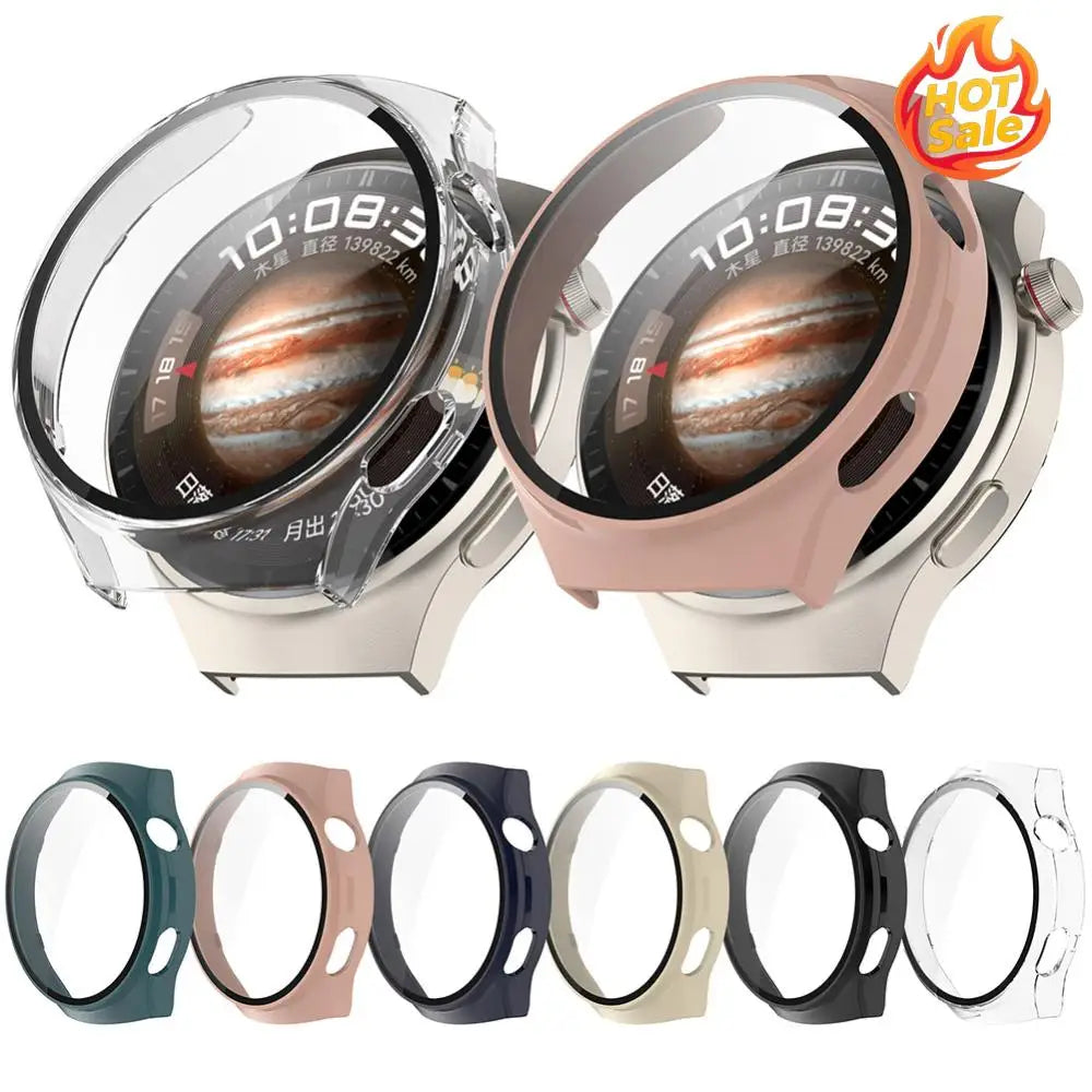 Huawei Watch 4 Pro PC Case & Tempered Glass Protector