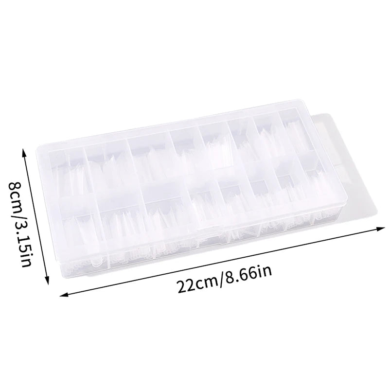 320pcs Sandwich Dual Nail Forms Extensions-Dual Forms Coffin Nail Molds Top Mold Bottom Mold Prolong Manicure Art Tools Peaceful Pleasures Health and Wellness one size