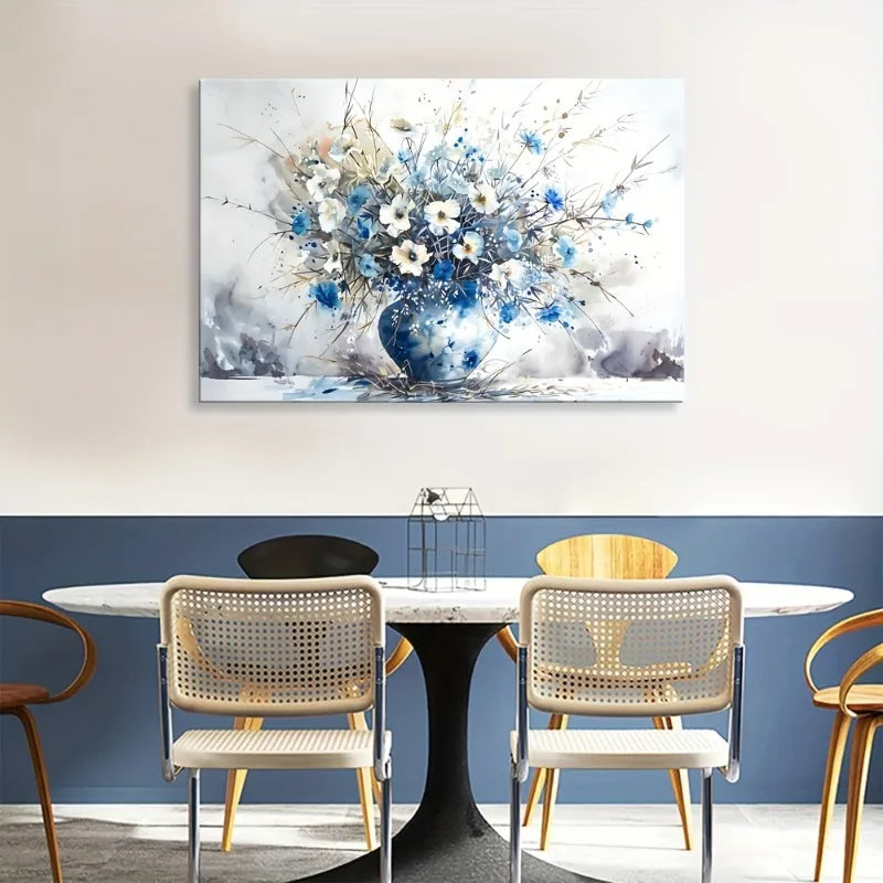 Flower Vase Canvas Wall Art | Unframed Floral Print Decor Canvas Wall Art Print Peaceful Pleasures Health and Wellness