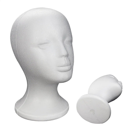 Women Head Model Glasses Headset Wig Display Stand Foam Female Foam Mannequin Head Hat Display Professional Photograph Props Peaceful Pleasures Health and Wellness