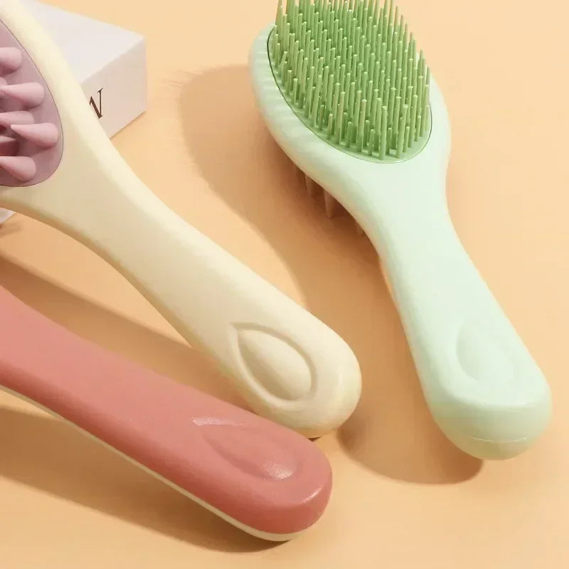 Two-Sided Silicone Scalp Massage Brush & Body Scrubber Scalp Massage Brush Peaceful Pleasures Health and Wellness