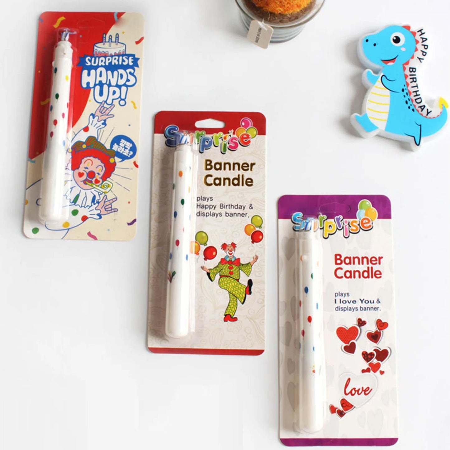 Clown Banner Birthday Candle Circus Carnival Clown Cake Cupcake Candle Home Party Birthday Cake Decoration Peaceful Pleasures Health and Wellness