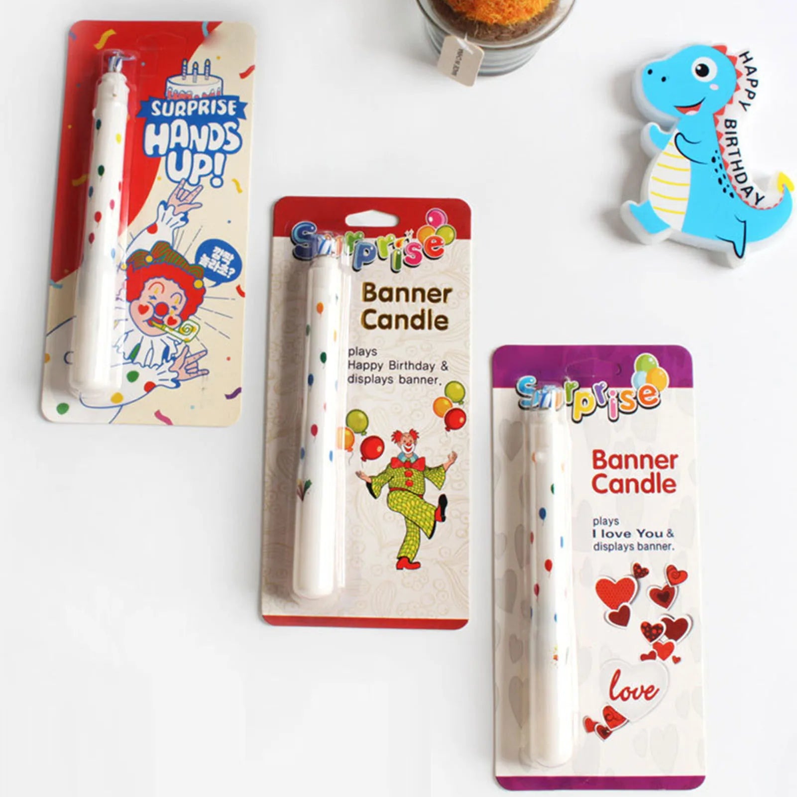 Clown Banner Birthday Candle Circus Carnival Clown Cake Cupcake Candle Home Party Birthday Cake Decoration Peaceful Pleasures Health and Wellness