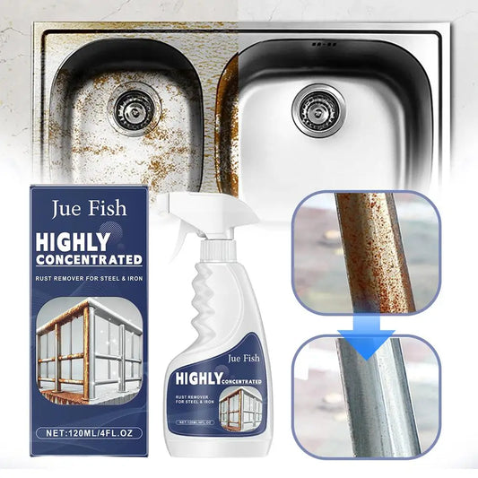 Heavy Duty Rust Remover Spray Fast Acting Rust Dissolver & Anti-Rust Coating For Metal, Car, Tools Multi-Surface Cleaner 120ml Peaceful Pleasures Health and Wellness 1