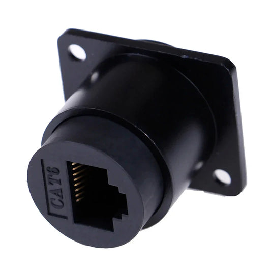 D-Type RJ45 Female Socket Cat6 Panel Mount Ethernet Adapter Network Connector Adapter Oasis Select Default Title