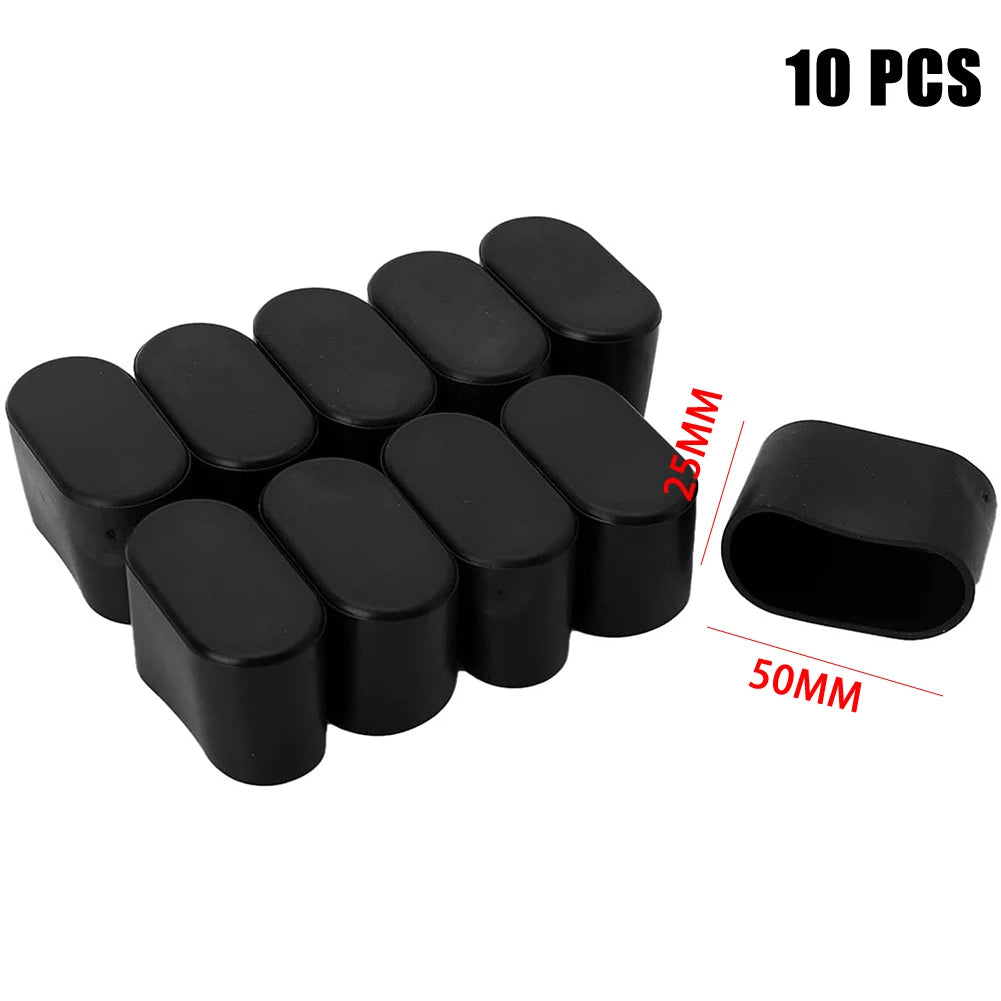 Chair Leg Cap Rubber Oval Covers Furniture Table Feet Floor