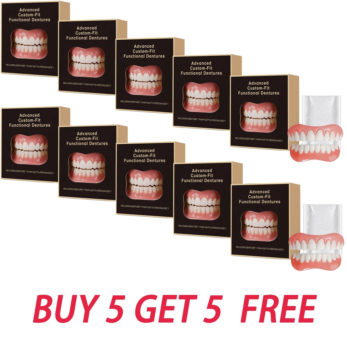 Denture Modification Kit | Fill Tooth Gaps & Fake Teeth Set Denture Modification Kit Peaceful Pleasures Health and Wellness BUY 5 GET 5 FREE