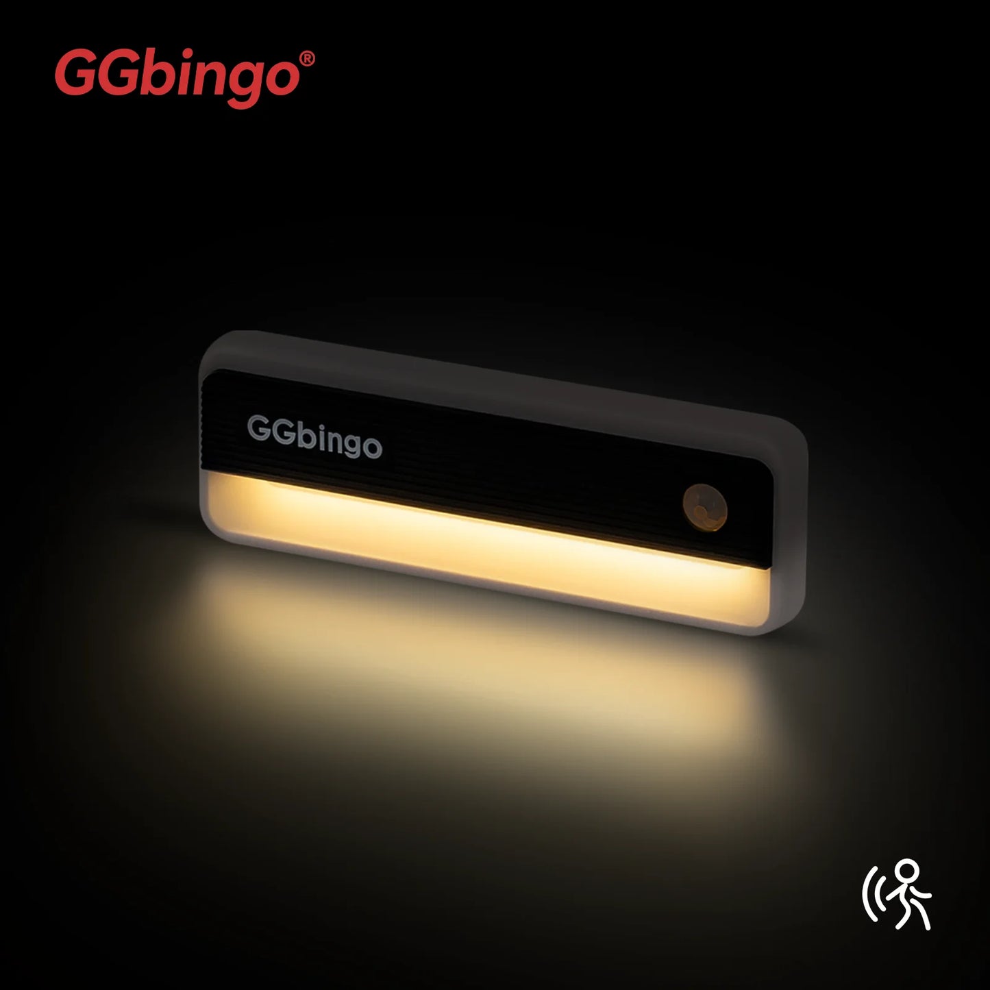 GGbingo Human Body Induction Night Light Multi-light Linkage Type-C Charging Footlights Wall Lamp 2700K Cabinet Light Peaceful Pleasures Health and Wellness