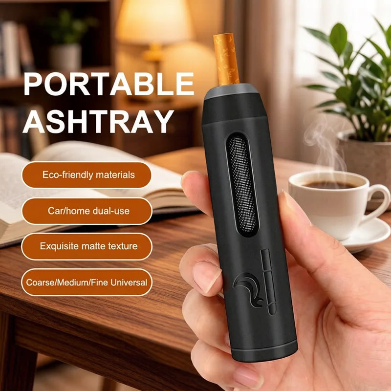 Spill-Proof Portable Car Ashtray | No-Fall Easy Clean Design