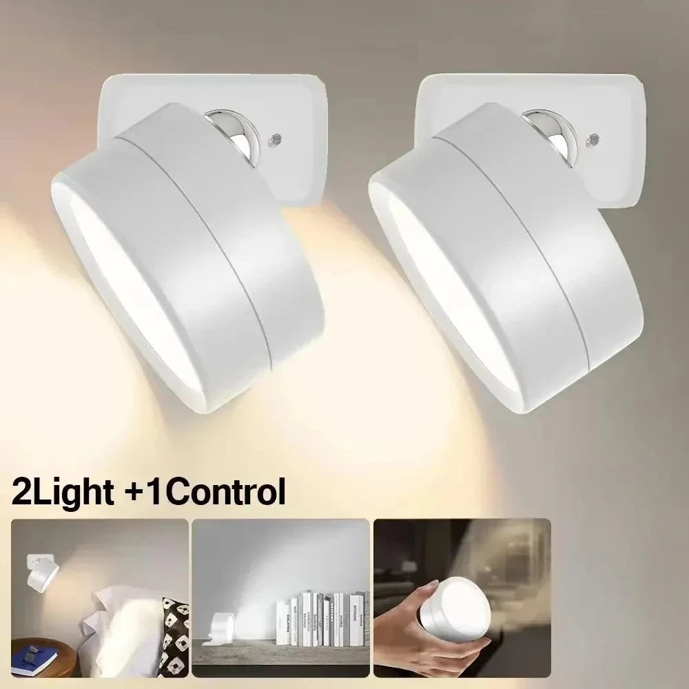 RTONTR Dimmable LED Wall Light | USB Rechargeable Remote