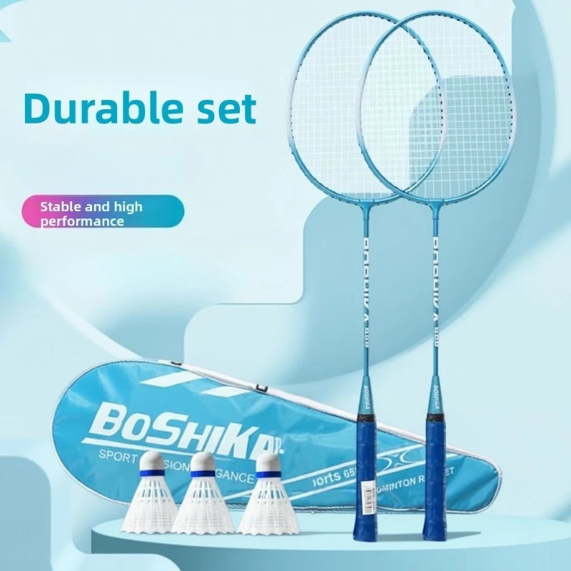 Badminton racket set, durable, elastic, anti breakage badminton set, professional level training badminton racket for students Peaceful Pleasures Health and Wellness