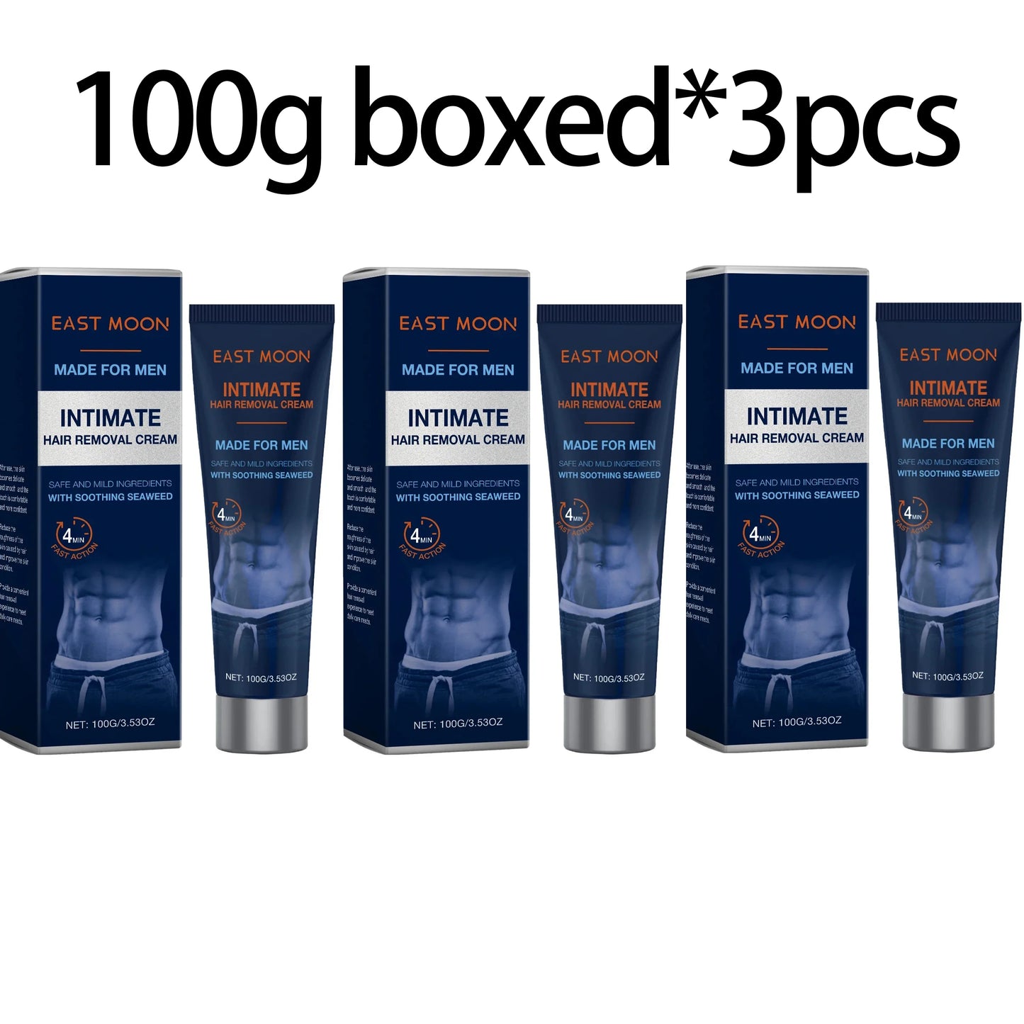 East Moon Men's Hair Removal Cream – Gentle Body Depilatory 100g