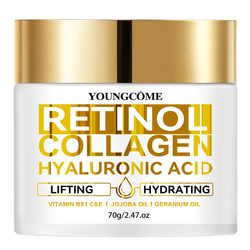 Retinol Anti Aging Face Cream Moisturizing Wrinkle Remover Collagen Hyaluronic Acid Creams Skin Care Cosmetic 30&60ML Peaceful Pleasures Health and Wellness 70g