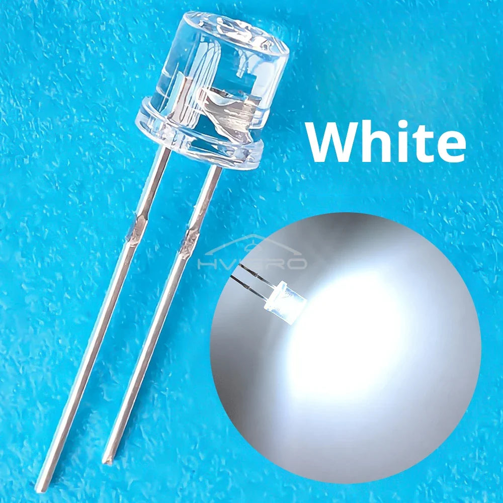 1000Pcs 5mm Flat Top LED Diodes | Ultra Bright Multi-Color Bulbs